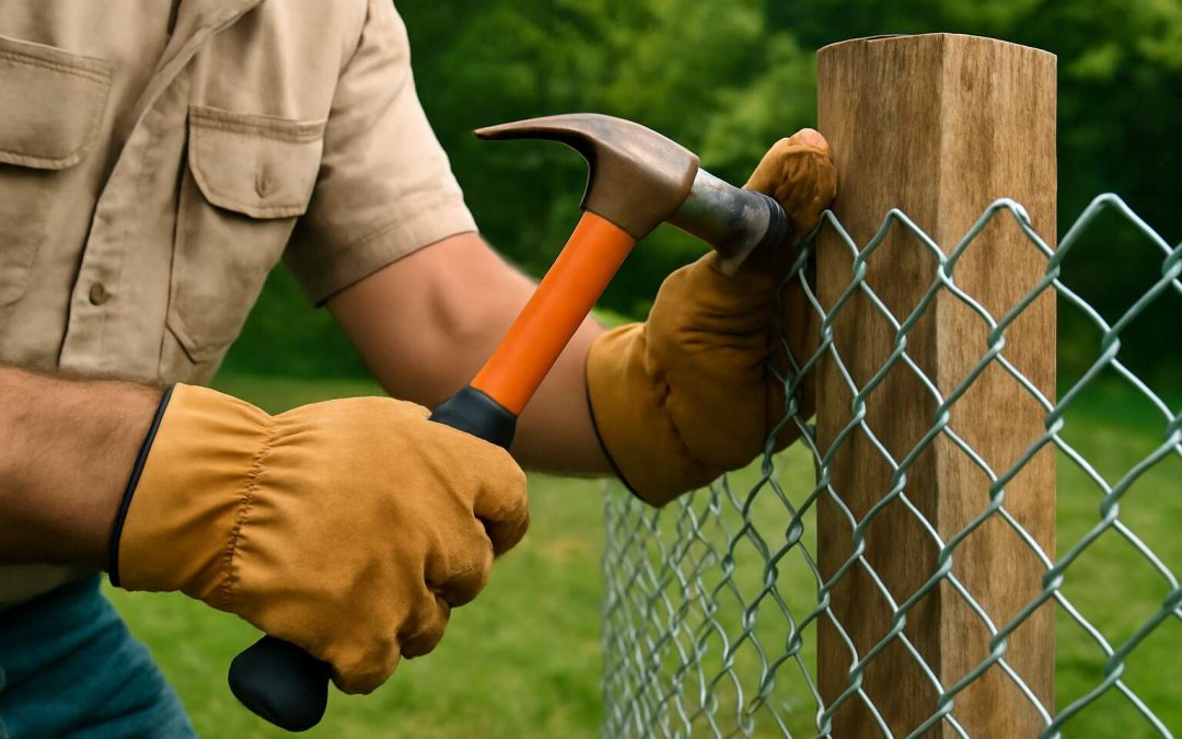 how to install diamond mesh fence